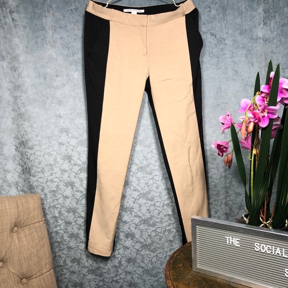 Diane Von Furstenberg Pants - Diane Von Furstenberg Black and cream Dress Pants